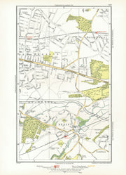 LONDON. Bexley Bexleyheath Bridgen Coldblow Upton Barnehurst 1933 map