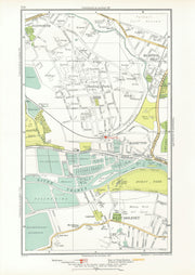 HAMPTON. Hampton Hill Marling Park West Molesey Hanworth Hurst Park 1933 map