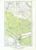 SURREY. East Molesey Teddington Fulwell Hampton Court Bushy Park 1933 old map