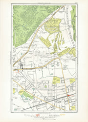 NORBITON. Coombe Kingston Hill Kingston Vale New Malden Malden 1933 old map