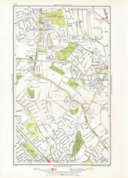 LONDON. Upper Norwood West Dulwich West Norwood Sydenham Hill 1933 old map