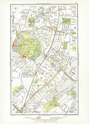 SYDENHAM. Anerley Elmers End Penge Crystal Palace Upper Norwood 1933 old map