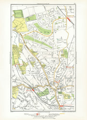 BROMLEY. Downham Grove Park Plaistow Shortlands Ravensbourne 1933 old map