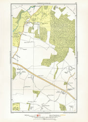 JOYDEN'S WOOD. North Cray Foot's Cray Ruxley Swanley 1933 old vintage map