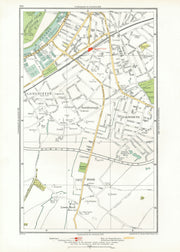 SURBITON. Hook Long Ditton Tolworth Southborough Surbiton 1933 old vintage map