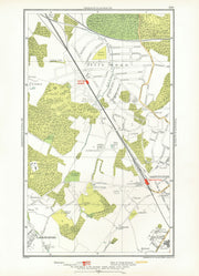 PETT'S WOOD. Orpington Locksbottom Crofton Southborough 1933 old vintage map