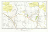 POTTERS BAR. South Mimms Little Heath Brookmans Park Ridge (Herts) 1933 map