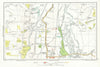 CHESHUNT. Waltham Cross Waltham Abbey Flamstead End Hammond Street 1933 map