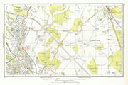 WATFORD. Letchmore Heath Radlett Meriden Aldenham Patchetts Green 1933 old map