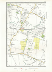 HAYES SOUTHALL. Cranford Hounslow Harlington Heathrow Heston Yeading 1933 map