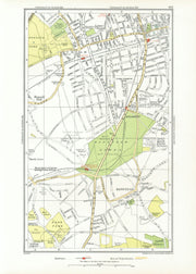 SUTTON CHEAM BANSTEAD. Belmont Nork East Ewell Carshalton Beeches 1933 old map