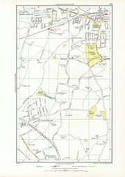 HORNCHURCH UPMINSTER. Rainham Corbets Tey Wennington (Essex) 1933 old map