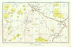 SWANLEY. Crockenhill Eynsford Farningham Kevingtown (Kent) 1933 old map