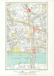 LONDON. Holborn Farringdon Fleet St Chancery Lane 1933 old vintage map chart