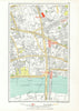 LONDON. Holborn Farringdon Fleet St Chancery Lane 1933 old vintage map chart