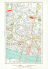 LONDON. City. Barbican Moorgate Bank Cannon Street 1933 old vintage map chart