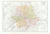LONDON. Postal Districts and Sub-Districts. Postcodes 1933 old vintage map