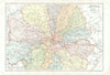 LONDON. Metropolitan Police Divisions. Stations. Magistrates Courts 1933 map