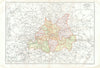 LONDON. London County Court divisions 1933 old vintage map plan chart