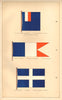 FRANCE FLAGS PAVILLONS.Colonial Governors. Swallow Tail Command. Blue Peter 1873