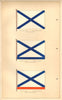 RUSSIAN IMPERIAL NAVAL FLAGS. Full, Vice- & Rear-Admiral. HOUNSELL 1873 print