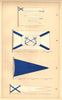 RUSSIAN NAVAL FLAGS.Man of War.Port Commander.Senior anchor.Squadron Chief 1873