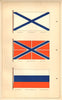 RUSSIAN MARITIME FLAGS. Ensign, Jack & Merchant. HOUNSELL 1873 old print
