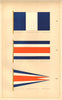 CENTRAL AMERICAN MARITIME FLAGS. Guatemala & Costa Rica Ensign & Merchant 1873