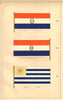 PARAGUAY/URUGUAY FLAGS. Paraguay No 1 & 2 (Reverse).