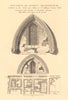 LONDON WALL Wood St. Aldermanbury Sion Coll St Alphage Curriers Hall 1834 map