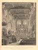 ST BARTHOLOMEW THE GREAT, West Smithfield. Choir. Priory church. London 1834
