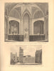 ST BARTHOLOMEW THE LESS, West Smithfield. Interior & exterior views 1834 print