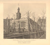 ST HELEN BISHOPSGATE. South west view of the church. London. WILKINSON 1834