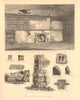 BERMONDSEY ABBEY interior of room adjoining those under the Hall 1834 print