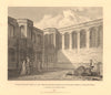CROSBY HALL. Bishopsgate, now Cheyne Walk, Chelsea. Main Quadrangle 1834 print