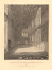 CROSBY HALL. Bishopsgate, now Cheyne Walk, Chelsea. Council Room 1834 print