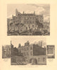 THE QUEEN'S TREASURY. East & West fronts. Scotland Yard. London. WILKINSON 1834