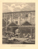 LEADENHALL. Animal skin & leather market. City of London. WILKINSON 1834 print