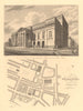 COVENT GARDEN Plan. Theatre Royal/Opera House. Drury lane. Lyceum 1834 old map