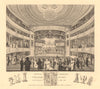 OLD VIC THEATRE. Interior. 'Royal Coburg Theatre'. Lambeth, London 1834 print