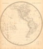 WESTERN HEMISPHERE. Americas Mexican Texas Pacific New Zealand. SDUK 1844 map