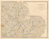 ENGLAND EAST. Norfolk Suffolk Cambs Lincs Leics Derbys Notts. SDUK 1844 map