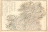 IRELAND.North Sheet.List of round towers Cloigtheach Cloigthithe.SDUK 1844 map