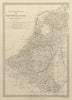 KINGDOM OF THE NETHERLANDS. & Belgium. Provinces. Holland. SDUK 1844 old map