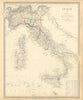 ITALY. General Map. Sicily Malta Sardinia Corsica. Population table. SDUK 1844
