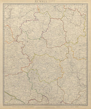 RUSSIA.Kalouga Kharkiv Ukraine Moskva Toula Kursk Riazan Voronej.SDUK 1844 map