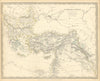 OTTOMAN EMPIRE in Europe & Asia. Greece. British Ionian Islands. SDUK 1844 map