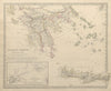 ANCIENT GREECE.Morea Creta Athens Peloponnesus Cyclades Arcadia.SDUK 1844 map
