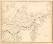 EASTERN SIBERIA. Kamtchatka Yakutia Chukotka Khabarovsk. Russia. SDUK 1844 map