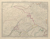 RAJASTHAN. India. Delhi Jaipur Marwar Bikaner Mewar Bundelkhand. SDUK 1844 map